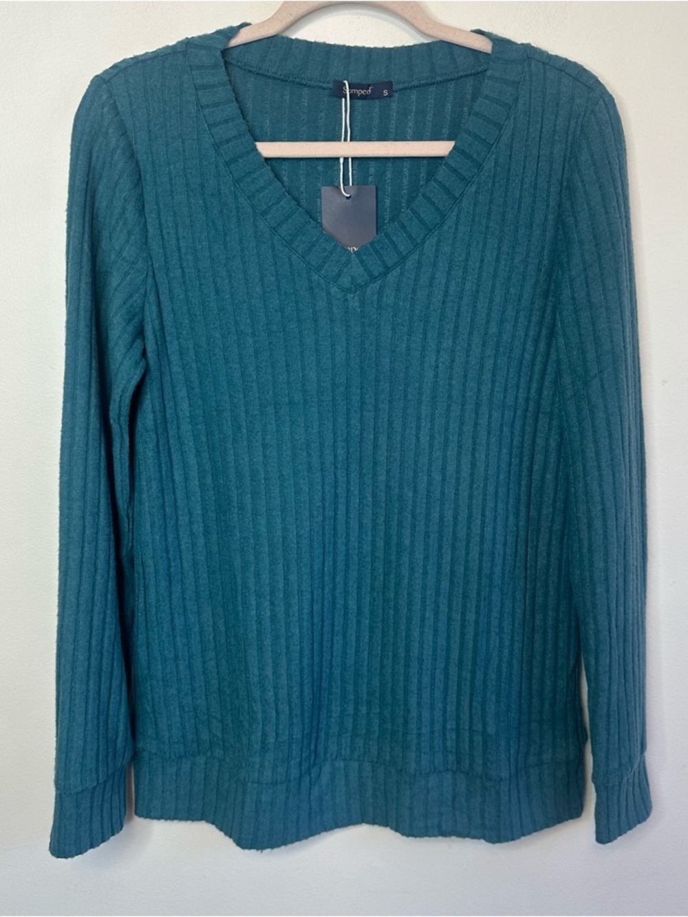 Sampeel Women’s NWT Teal Blue Long Sleeve Sweater Size S Small